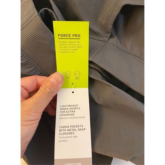 Eddie Bauer Christine skirt skort large new gray 2 way stretch forged iron #elk0 - Picture 8 of 8